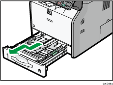 Front side of the machine illustration