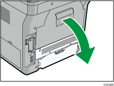 Rear side of the machine illustration