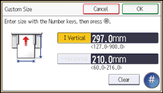 Operation panel screen illustration