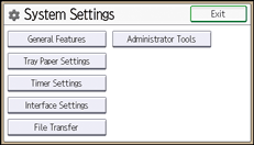 Operation panel screen illustration