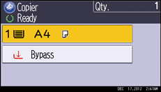 Operation panel screen illustration