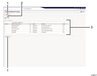 Web browser screen numbered callout illustration