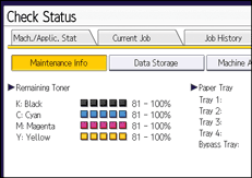 Operation panel screen illustration