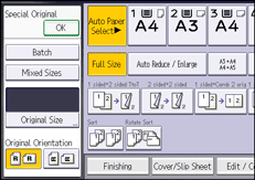 Operation panel screen illustration