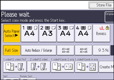 Operation panel screen illustration