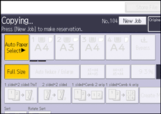 Operation panel screen illustration