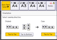 Operation panel screen illustration
