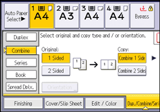 Operation panel screen illustration