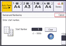 Operation panel screen illustration