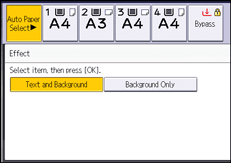 Operation panel screen illustration