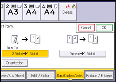 Operation panel screen illustration