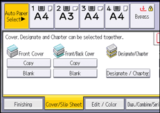 Operation panel screen illustration