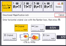 Operation panel screen illustration