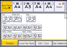 Operation panel screen illustration