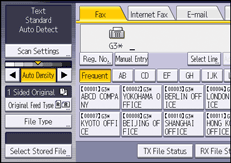 Operation panel screen illustration