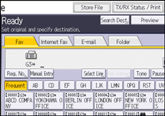 Operation panel screen illustration