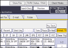 Operation panel screen illustration