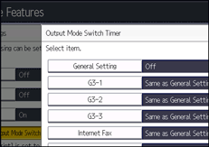 Operation panel screen illustration