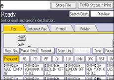 Operation panel screen illustration