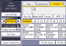 Operation panel screen illustration