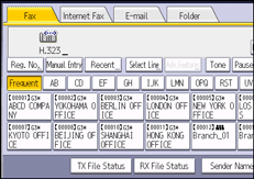 Operation panel screen illustration