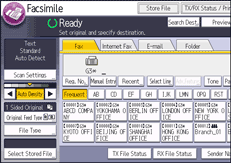Operation panel screen illustration