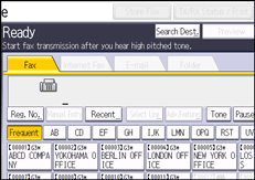 Operation panel screen illustration