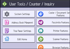 operation panel screen illustration
