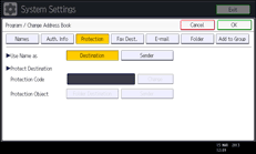 Operation panel screen illustration
