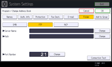 Operation panel screen illustration