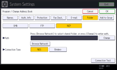 Operation panel screen illustration