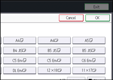 Operation panel screen illustration