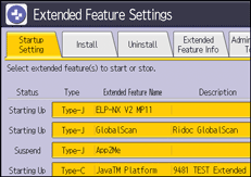 Operation panel screen illustration