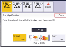 Operation panel screen illustration