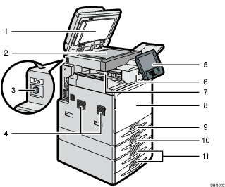 Main unit illustration numbered callout illustration