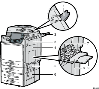 Main unit illustration numbered callout illustration