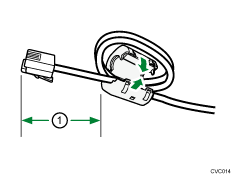 Illustration of a modular cable with ferrite core