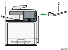 Illustration of output tray numbered callout illustration