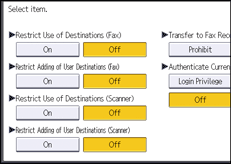 Operation panel screen illustration