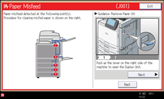 Operation panel screen illustration