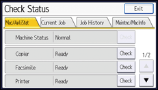 Operation panel screen illustration