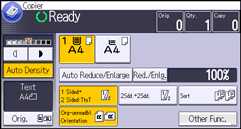Operation panel screen illustration