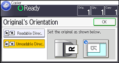 Operation panel screen illustration