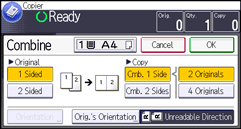 Operation panel screen illustration