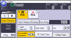 Operation panel screen illustration