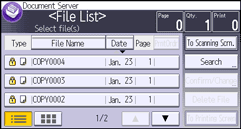 Operation panel screen illustration