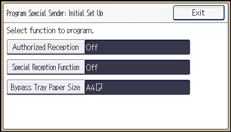 Operation panel screen illustration