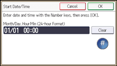 Operation panel screen illustration