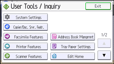 operation panel screen illustration