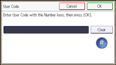 Operation panel screen illustration